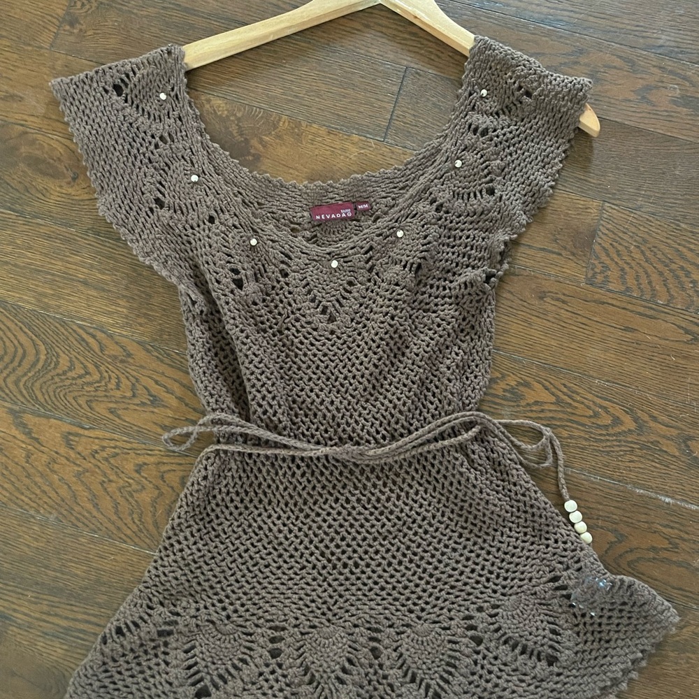 Vintage Brown Knit Top
